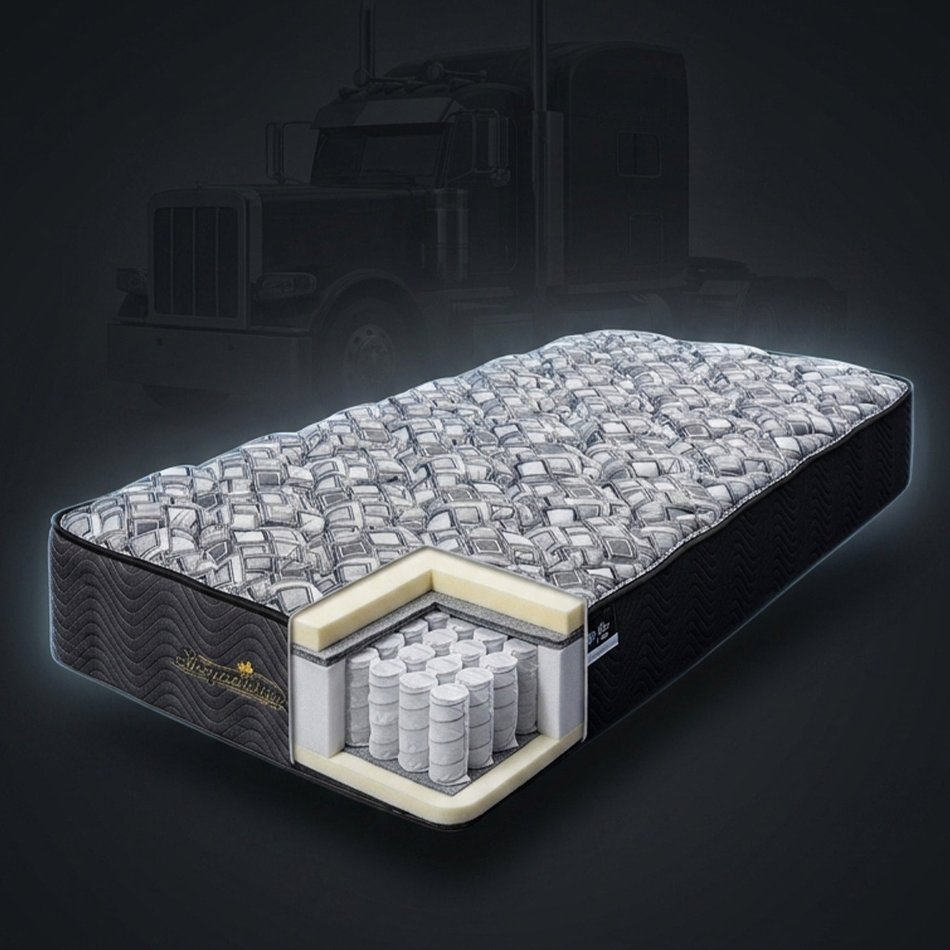 SleeperKing Trucker Classic semi truck mattress with 850 comfort coils