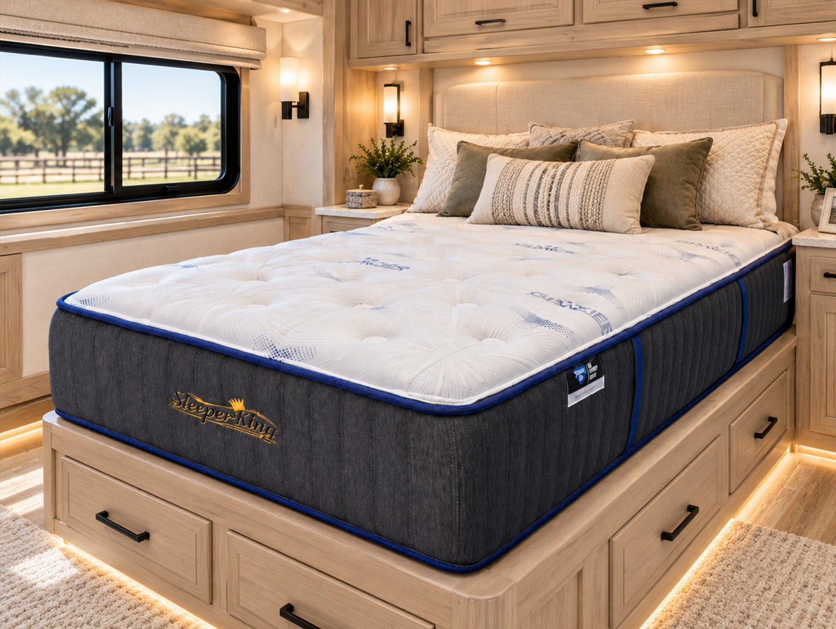 Western Serenity horse trailer mattress side view with handles
