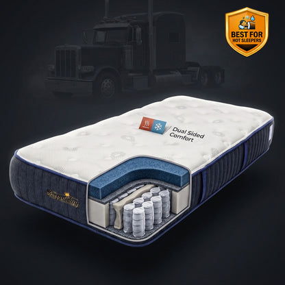 SleeperKing Trucker Premium semi truck mattress, dual-sided sleeper cab fit
